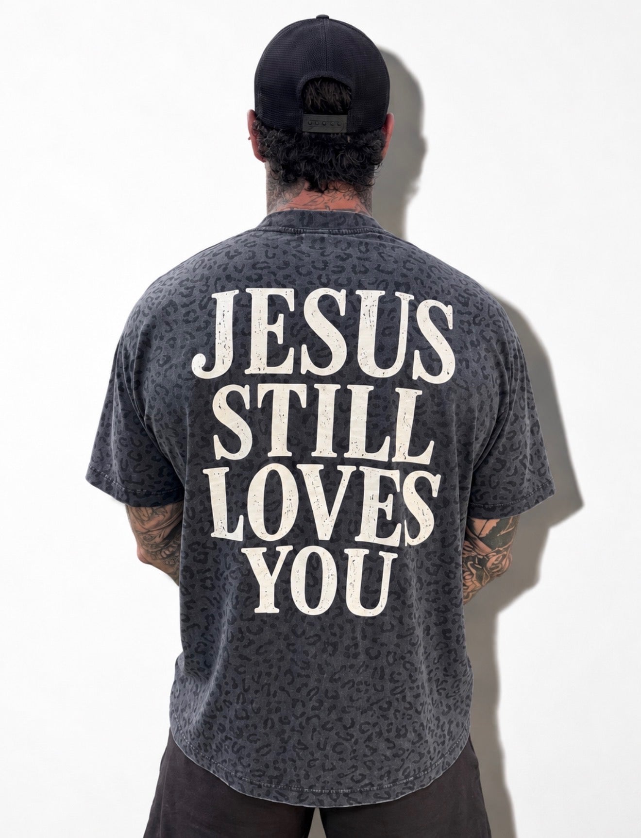 Jesus Still Loves You - Vintage Black Leopard