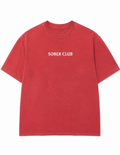Anti Social Sober Tee-Vintage Red